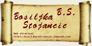 Bosiljka Stojančić vizit kartica